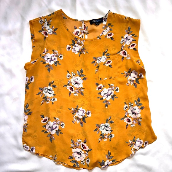 Alice Blue Mustard Floral Blouse - Picture 1 of 5